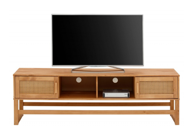 rack para tv com portas de palhinha indi ...